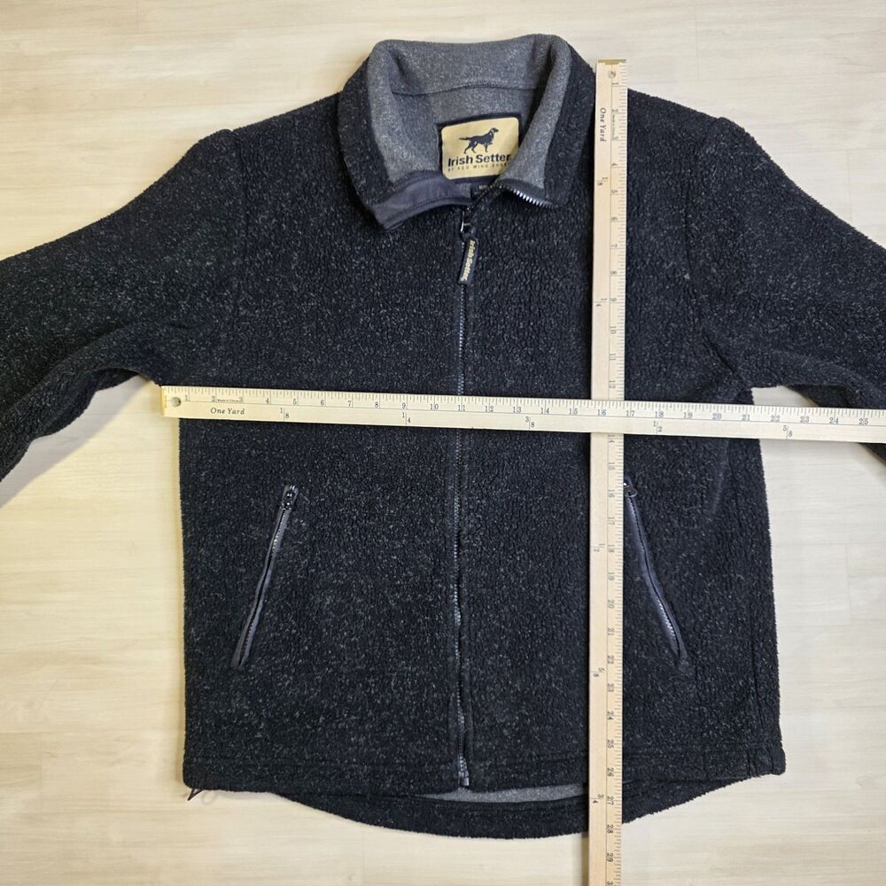 Irish Setter Fleece Jacket Gray Hunting Heavy Full Zip Pockets UltraDry Medium‎ - Picture 7 of 9